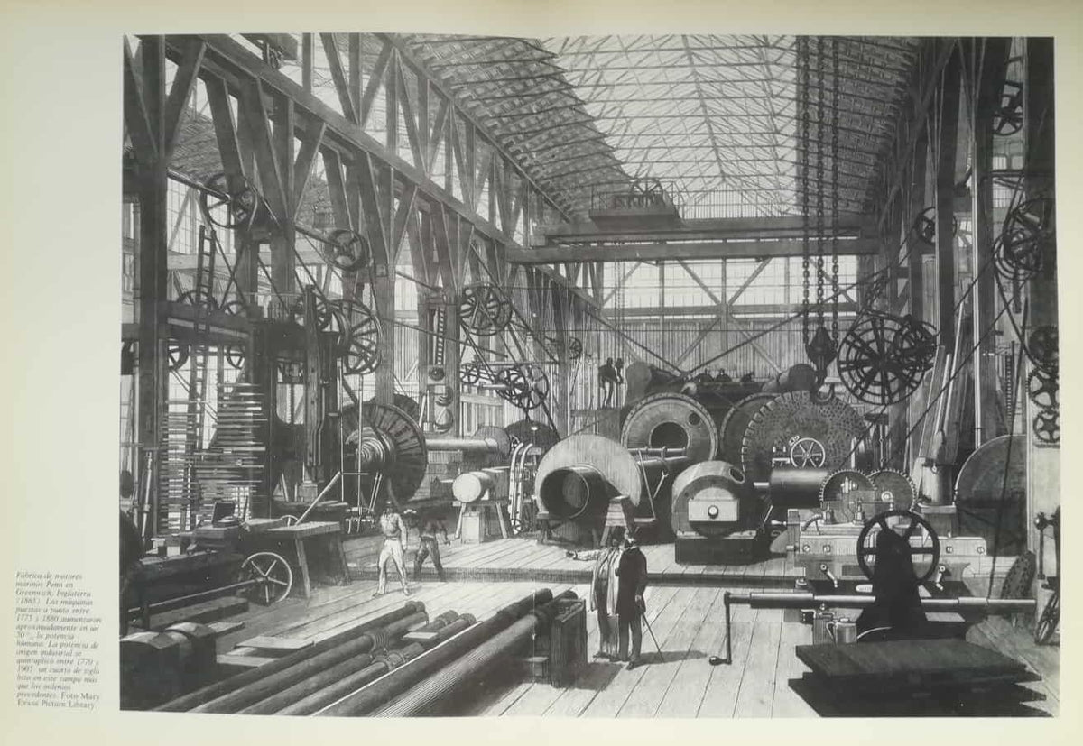 LAMINA V15053: Fabrica de motores marinos Penn en Greenwich 1865
