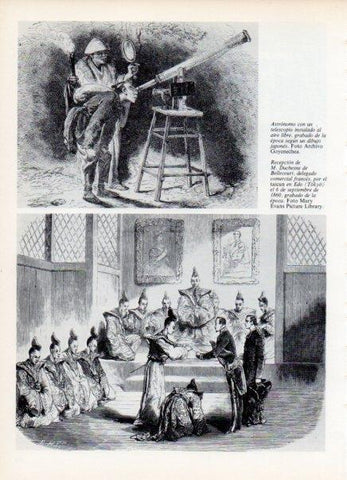 LAMINA V15047: Recepcion de Duchesne Bellecourt por el taikun en Edo 1860