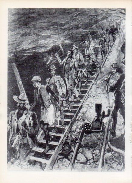 LAMINA V15071: Mineros africanos en Johannesburgo siglo XIX