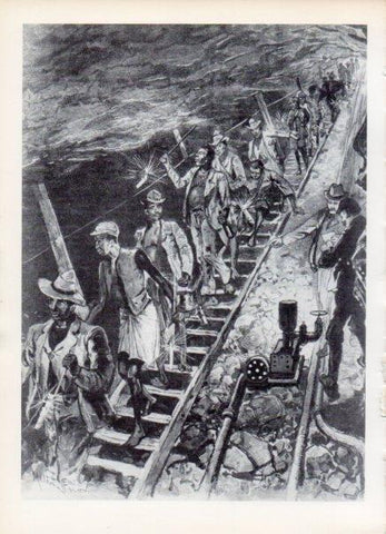 LAMINA V15071: Mineros africanos en Johannesburgo siglo XIX