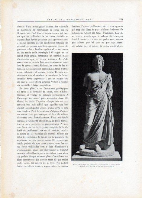 LAMINA V15117: Esculapi en marbre procedent d'Empuries