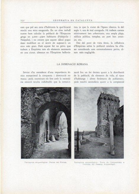 LAMINA V15120: Portal del Forum i Torre de l'Arquebisbe, Tarragona