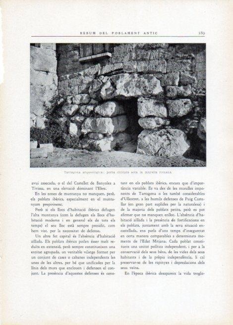 LAMINA V15119: Porta cilopia  de la muralla romana de Tarragona