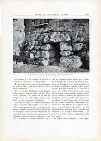 LAMINA V15119: Porta cilopia  de la muralla romana de Tarragona