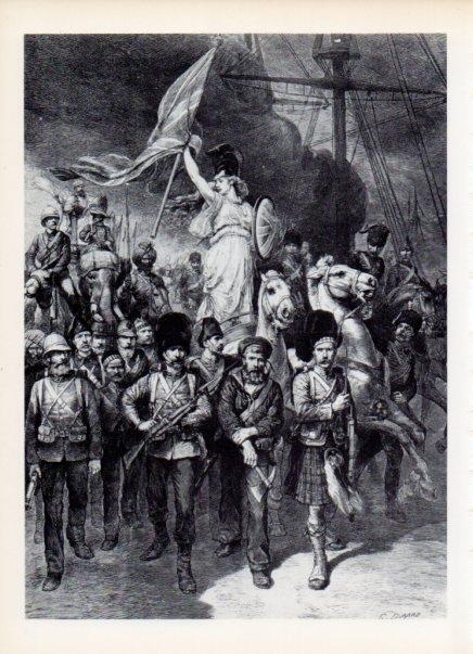LAMINA V14940: Britania y sus hijos grabado de G. Durand