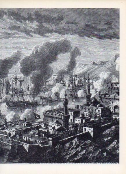 LAMINA V14934: Batalla de Navarino grabado de Lebreton