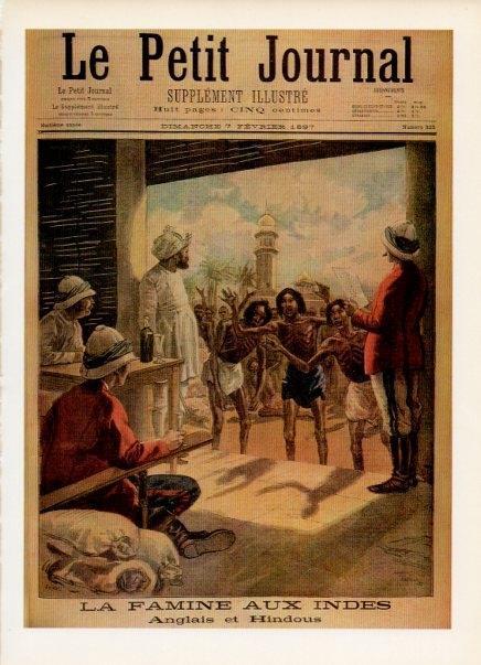 LAMINA V14958: Hambre en la Indica portada Le Petit Journal 1897 