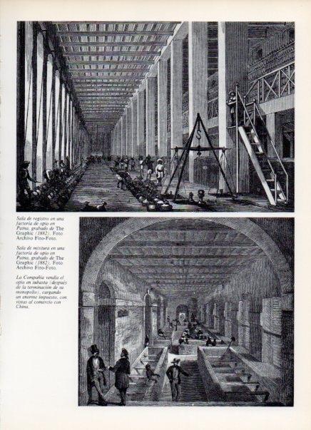LAMINA V14956: Factoria de opio en Patna grabado The Graphic 1882