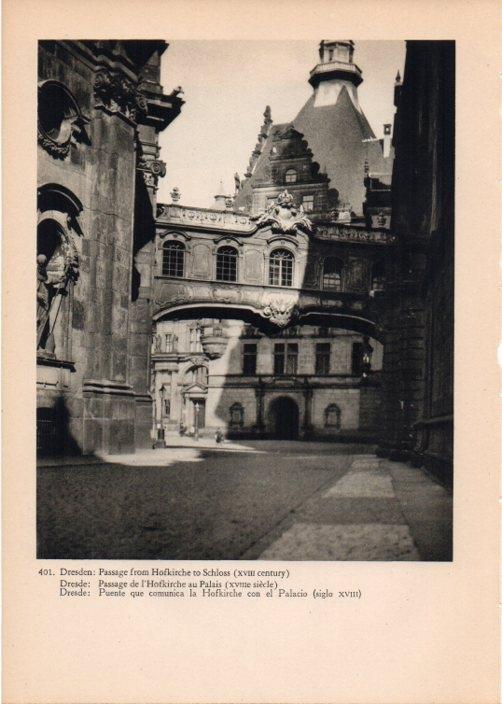 LAMINA V14892: Puente desde la Hofkirche al Palacio en Dresde