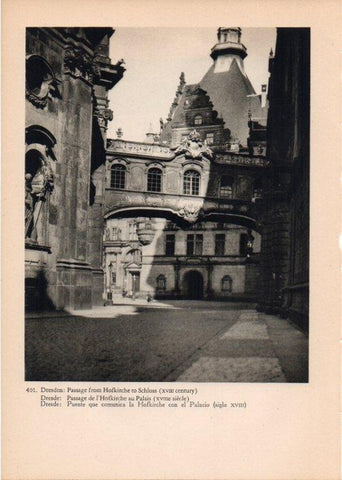 LAMINA V14892: Puente desde la Hofkirche al Palacio en Dresde