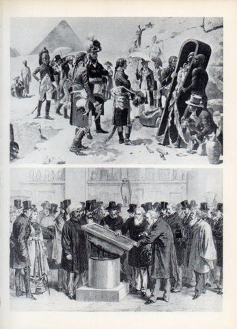LAMINA V14915: Napoleon ante la momia de un faraon