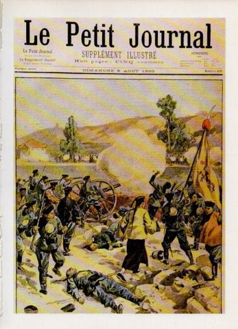 LAMINA V15009: Invasion China en la frontera rusa, Le Petit Journal 1900