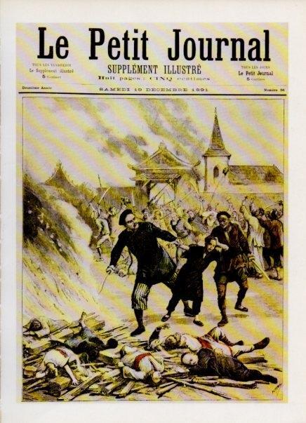 LAMINA V15003: Cristianos asesinados por nacionalistas chinos, Le Petit Journal 1891