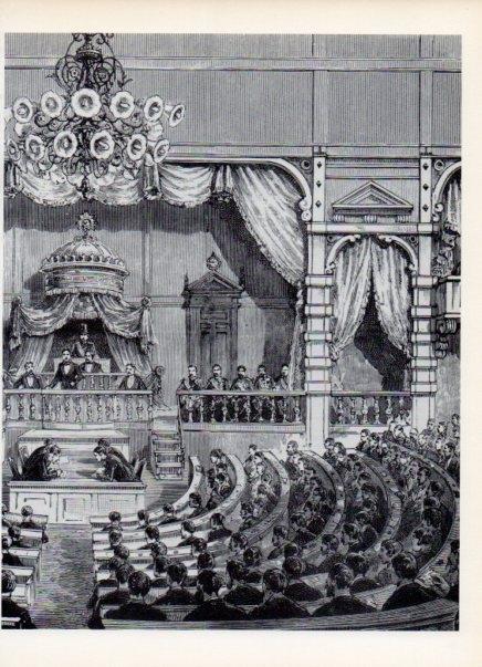 LAMINA V15036: Apertura del parlamento japones por el mikado en 1891