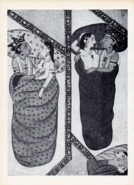 LAMINA V14971: Los amores de Krishna pintura siglo XIX