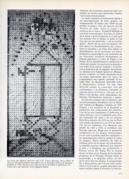 LAMINA V14970: Letras del alfabeto sanscrito siglo XIX