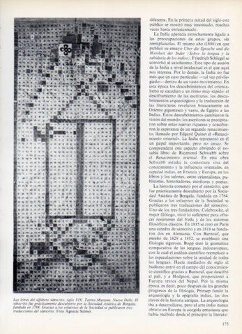LAMINA V14970: Letras del alfabeto sanscrito siglo XIX
