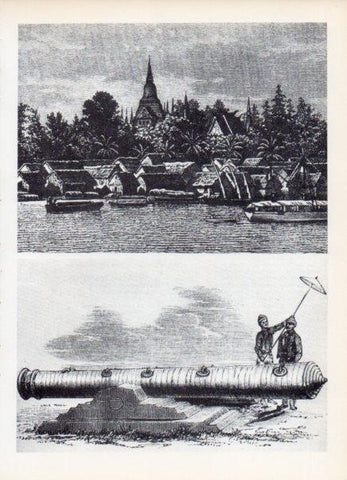 LAMINA V14994: Vista de Phnom Penh en 1884