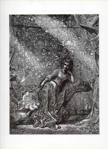 LAMINA V16081: Orlando Furioso ilustracion de Gustavo Dore. Modelo 197