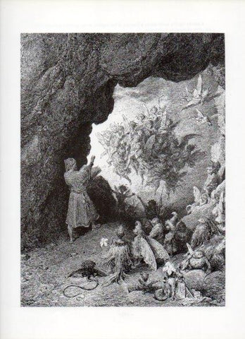 LAMINA V16078: Orlando Furioso ilustracion de Gustavo Dore. Modelo 194