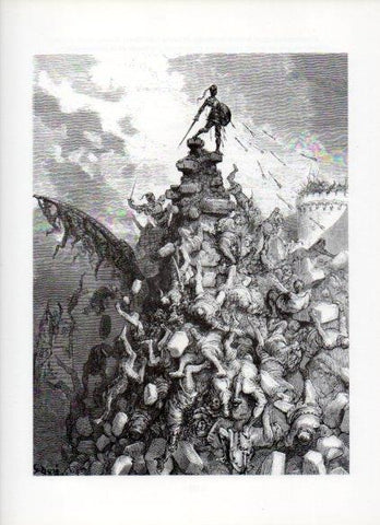 LAMINA V16073: Orlando Furioso ilustracion de Gustavo Dore. Modelo 189