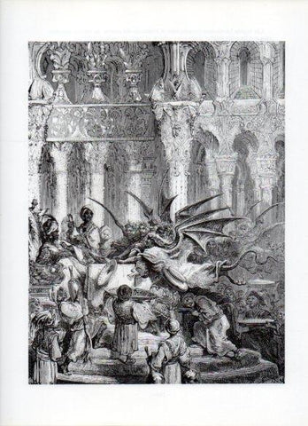 LAMINA V16063: Orlando Furioso ilustracion de Gustavo Dore. Modelo 179