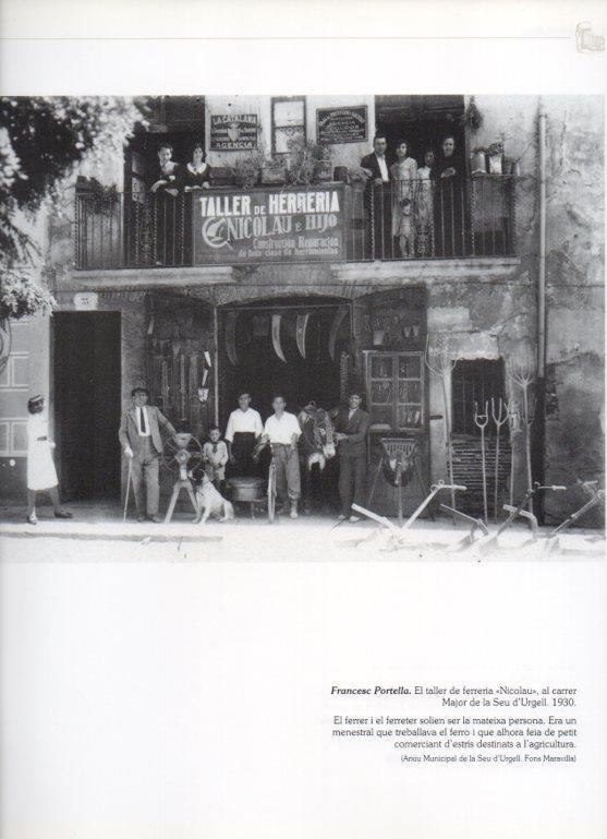 LAMINA V16278: Taller de ferreteria Nicolau en la Seu d'Urgell año 1930
