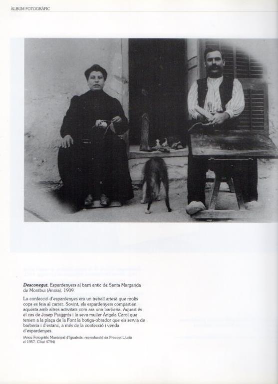 LAMINA V16275: Alpargateros en Santa Margarida de Montbui en 1909