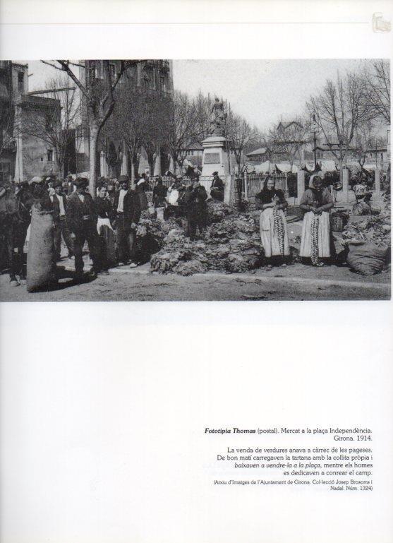 LAMINA V16264: Postal del mercado en la plaça Independencia de Girona año 1914