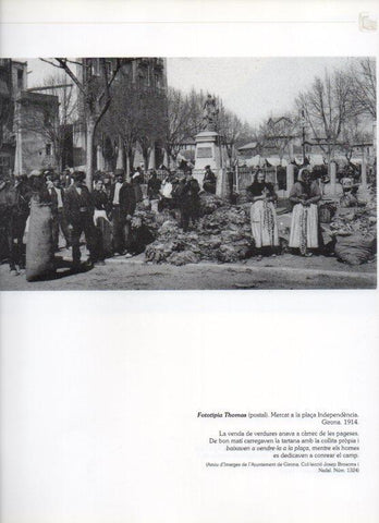 LAMINA V16264: Postal del mercado en la plaça Independencia de Girona año 1914