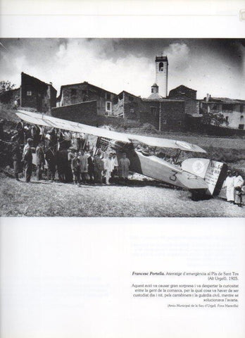 LAMINA V16257: Aterrizaje de una avioneta en Pla de Sant Tirs en 1925