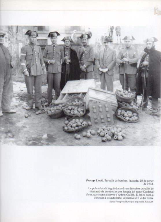 LAMINA V16305: Bombas encontradas en Igualada 18 enero 1933
