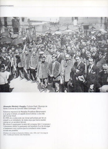 LAMINA V16284: Imposicion de medallas Pontificias Benemerenti en la Colonia Guell 1911