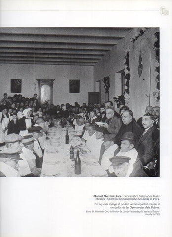 LAMINA V16298: Josep Miralles i Sbert en el comedor de las Germanetes dels Pobres de Lleida 1914