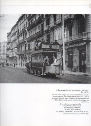 LAMINA V16252: Tranvia con imperial en Barcelona año 1900