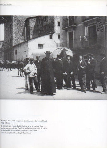 LAMINA V16248: Parada de diligencias en La Seu d'Urgell en 1900