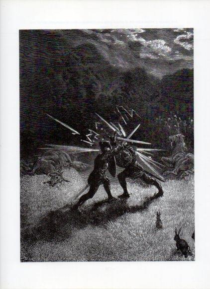 LAMINA V16059: Orlando Furioso ilustracion de Gustavo Dore. Modelo 175