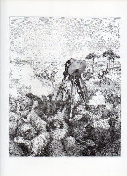 LAMINA V15897: Don Quijote de la Mancha. Ilustracion de Gustavo Dore. Modelo 013