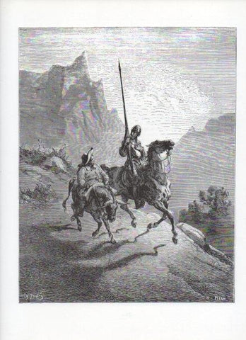 LAMINA V15890: Don Quijote de la Mancha. Ilustracion de Gustavo Dore. Modelo 006