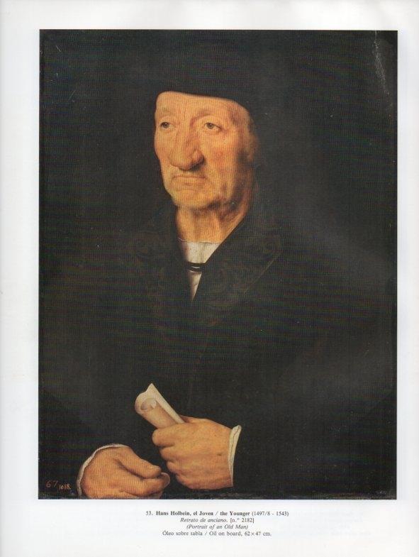 LAMINA V15882: Retrato de anciano por Hans Holbein el Joven