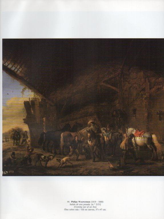 LAMINA V15879: Salida de una posada por P. Wouwerman
