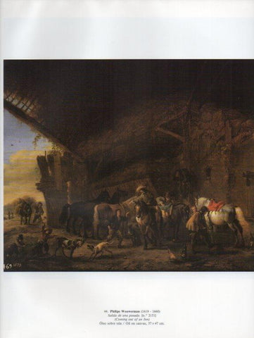 LAMINA V15879: Salida de una posada por P. Wouwerman