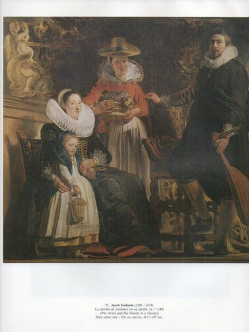 LAMINA V15874: La familia de Jordaens en un jardin por Jacob Jordaens