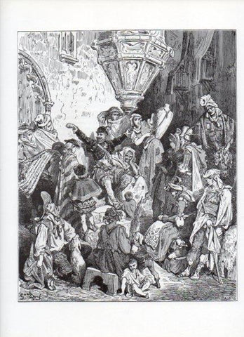 LAMINA V15925: Don Quijote de la Mancha. Ilustracion de Gustavo Dore. Modelo 041