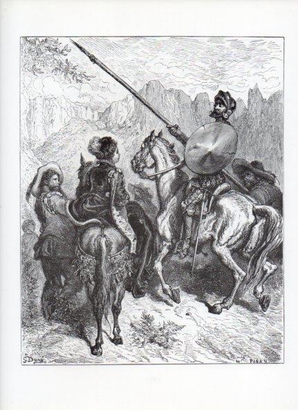 LAMINA V15909: Don Quijote de la Mancha. Ilustracion de Gustavo Dore. Modelo 025