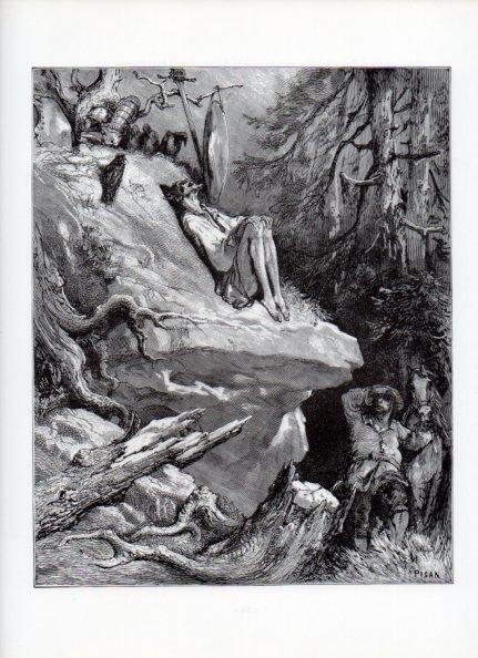 LAMINA V15906: Don Quijote de la Mancha. Ilustracion de Gustavo Dore. Modelo 022