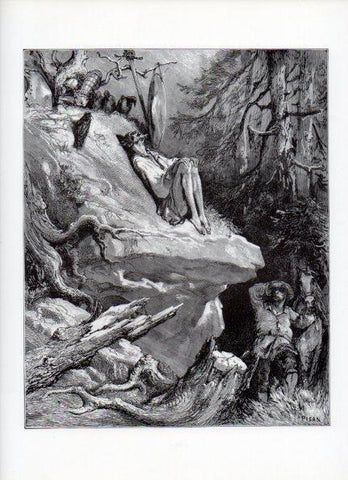LAMINA V15906: Don Quijote de la Mancha. Ilustracion de Gustavo Dore. Modelo 022