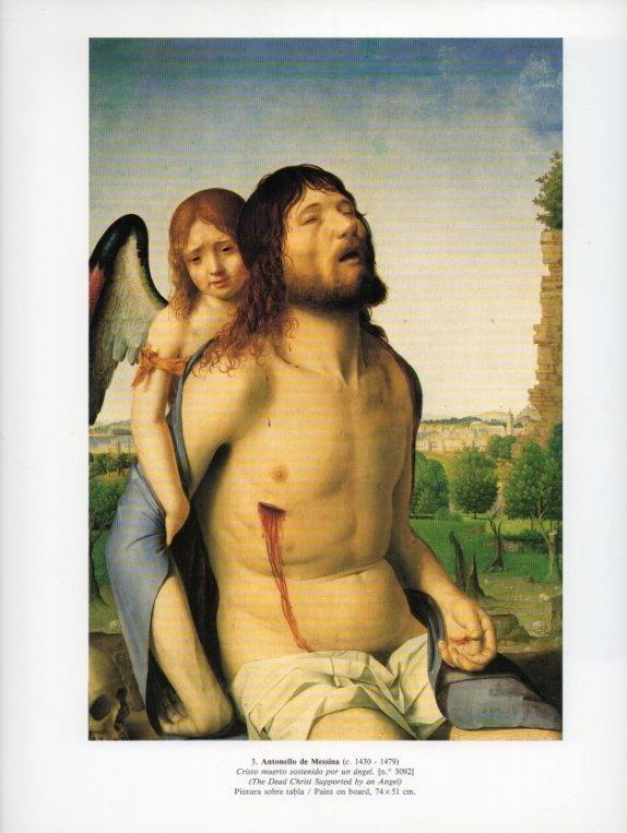 LAMINA V15833: Cristo muerto sostenido por un angel por Antonello de Messina