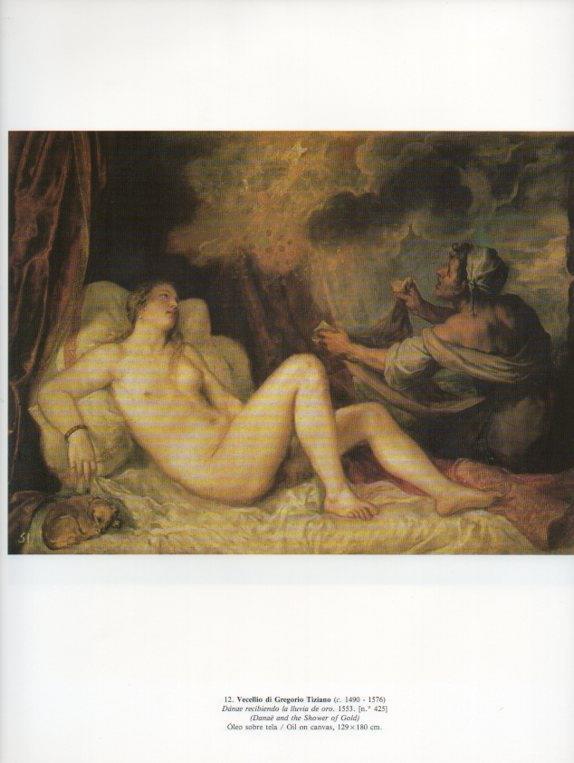 LAMINA V15838: Danae recibiendo la lluvia de oro por Tiziano