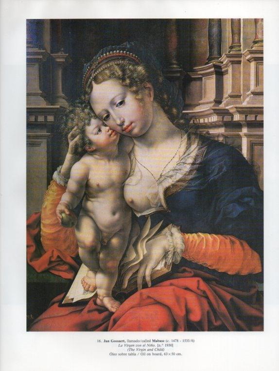 LAMINA V15865: La Virgen con el Niño por Jan Gossaert llamado Mabuse